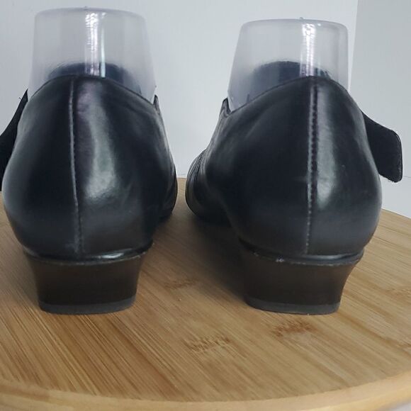 Portlandia Odessa Mary Jane Black Leather Shoes Women's Size 39WW - Picture 7 of 14